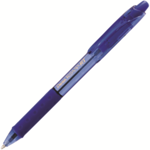 R.S.V.P. RT Colours Retractable Ballpoint Pen, (1.0mm), Blue Barrel, Blue Ink