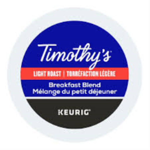 COFFEE-K CUP TIMOTHY'S BREAKFAST BLEND LIGHT ROAST-06771 24/BX