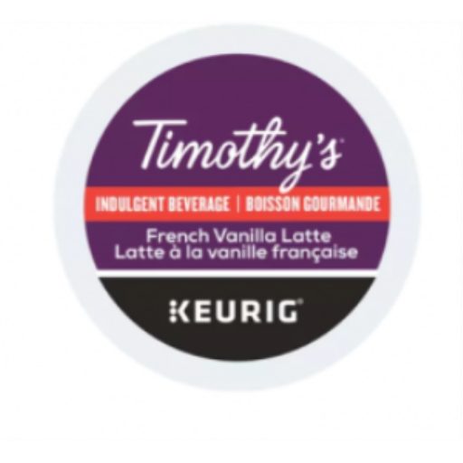 COFFEE-K CUP TIMOTHY'S FRENCH VANILLA LATTE (06717) 24/BX