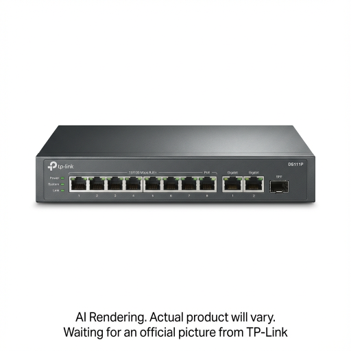 Commutateur de bureau Omada 8 ports 10/100 Mbps + 3 ports Gigabit avec 8 ports PoE+