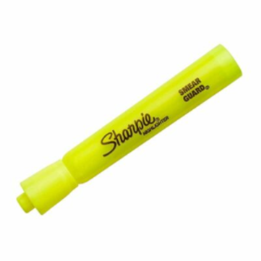 Surligneur Sharpie Tank, pointe biseautée, jaune fluo, 1 unité