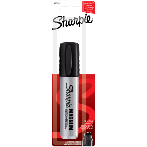Marqueur permanent Sharpie Magnum, pointe biseautée, noir, 1 unité