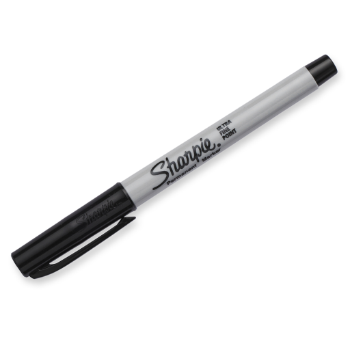 Marqueur permanent Sharpie, pointe ultra-fine, noir, 1 unité