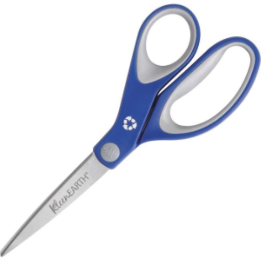KleenEarth® 8” Straight Soft Handle Scissors – Blue / Ciseaux poignée douce droite KleenEarth®, 8 po – bleu
