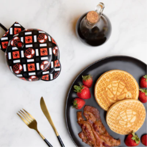 Marvel Miles Morales Spider-Man Mini Waffle Maker – 4-Inch Personal Waffle Iron – Brooklyn’s Own Breakfast