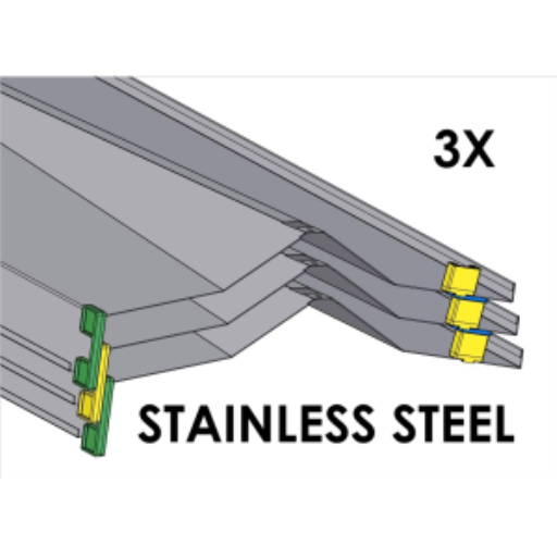(CUSMA form attached) Rakabot Titan 3x shelves of 47 inches wide STAINLESS 304 #4