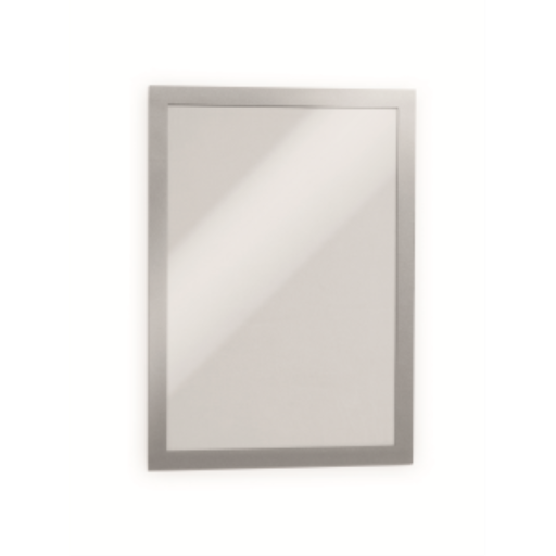 DURABLE Self-Adhesive Magnetic DURAFRAME Document Sign Holder, Letter-Size 8-1/2" x 11", Silver, 2 Pack (476823)