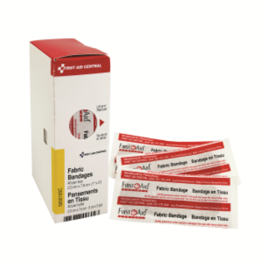 Fabric bandages 2.5 x 7.6 cm (1" x 3"), 40 per Box