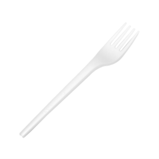 Compostable Forks - 6.25"H, White, CPLA, 100 per pack