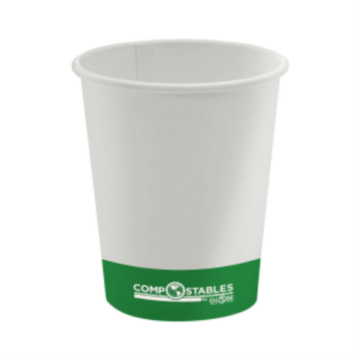 Hot/Cold Compostable Paper Cups - 20oz / White (50 cups Per Pack)