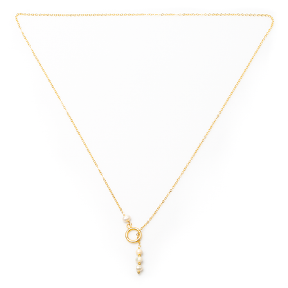Collier Triple Perle en Plaqué Or
