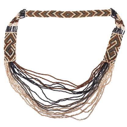 Long Aztec Beaded Necklace