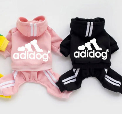 Adidog Dog Tracksuit | Streetwear Athletic Dog Outfit