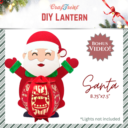Lanternes en papier CrafTreat à faire soi-même - Père Noël