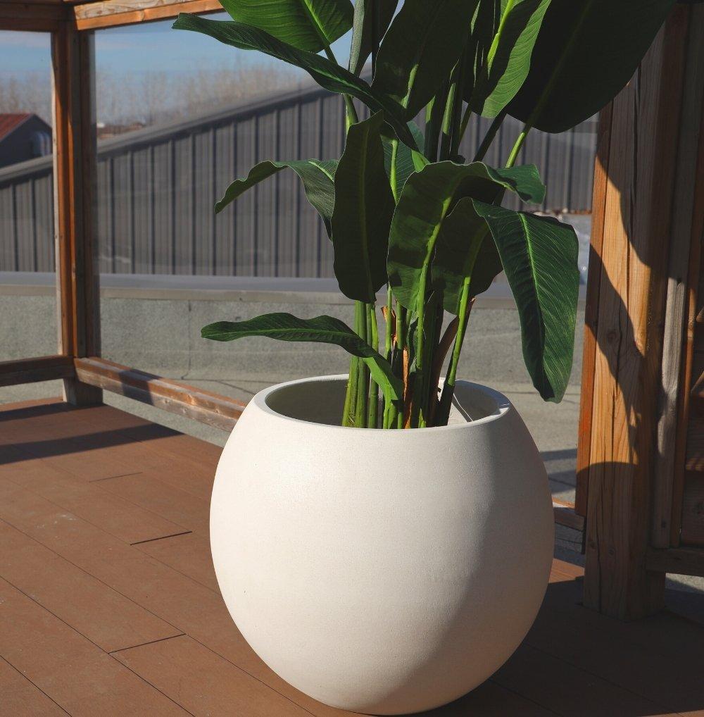 Jardinière ronde en ciment Rolo (plusieurs tailles)