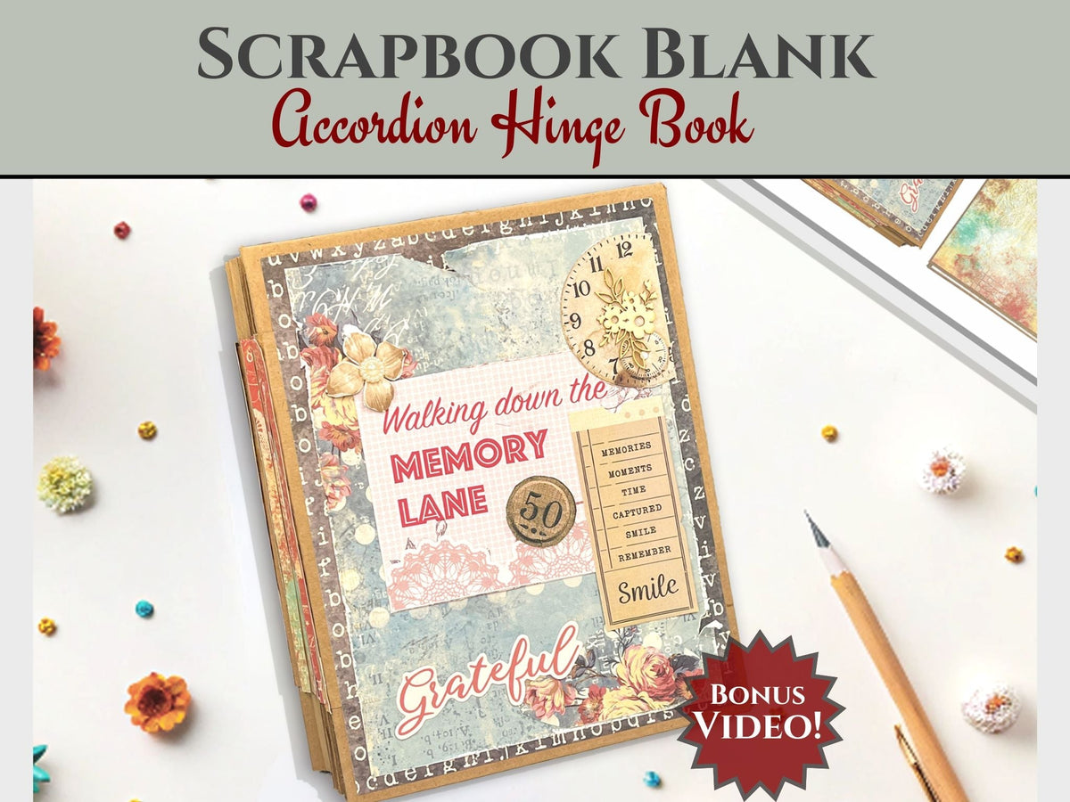 CrafTreat Scrapbook Blanks - Livret en accordéon à charnière - Noir