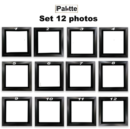 Impression sur toile – Lot de 12 carrés encadrés