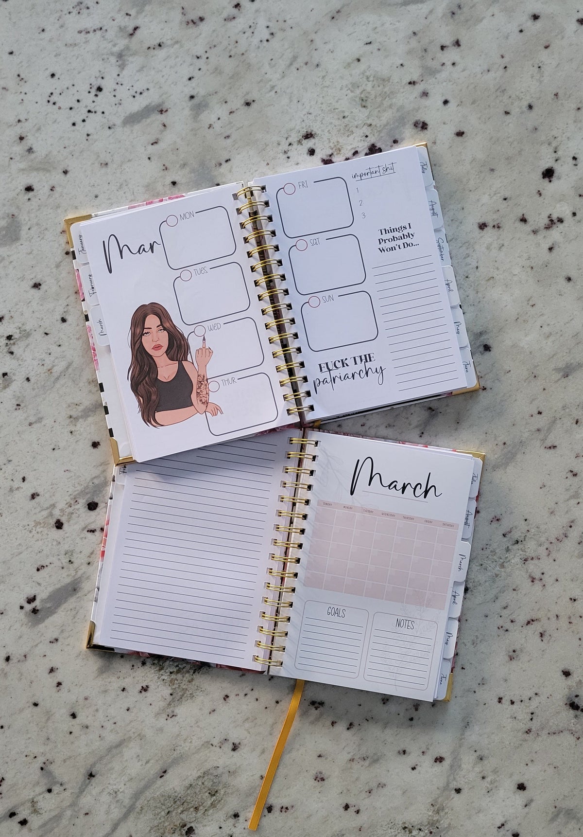Get Shit Done Undated Sweary Planner | Organisateur de Journée