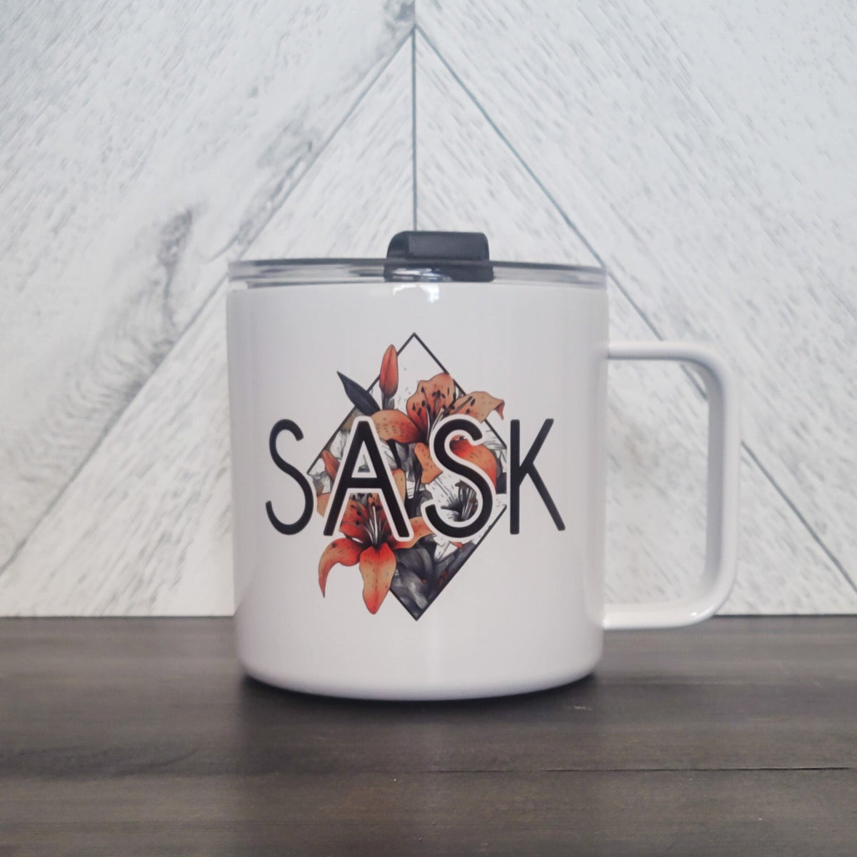 SASK Diamond Stainless Steel 17oz Coffee Mug