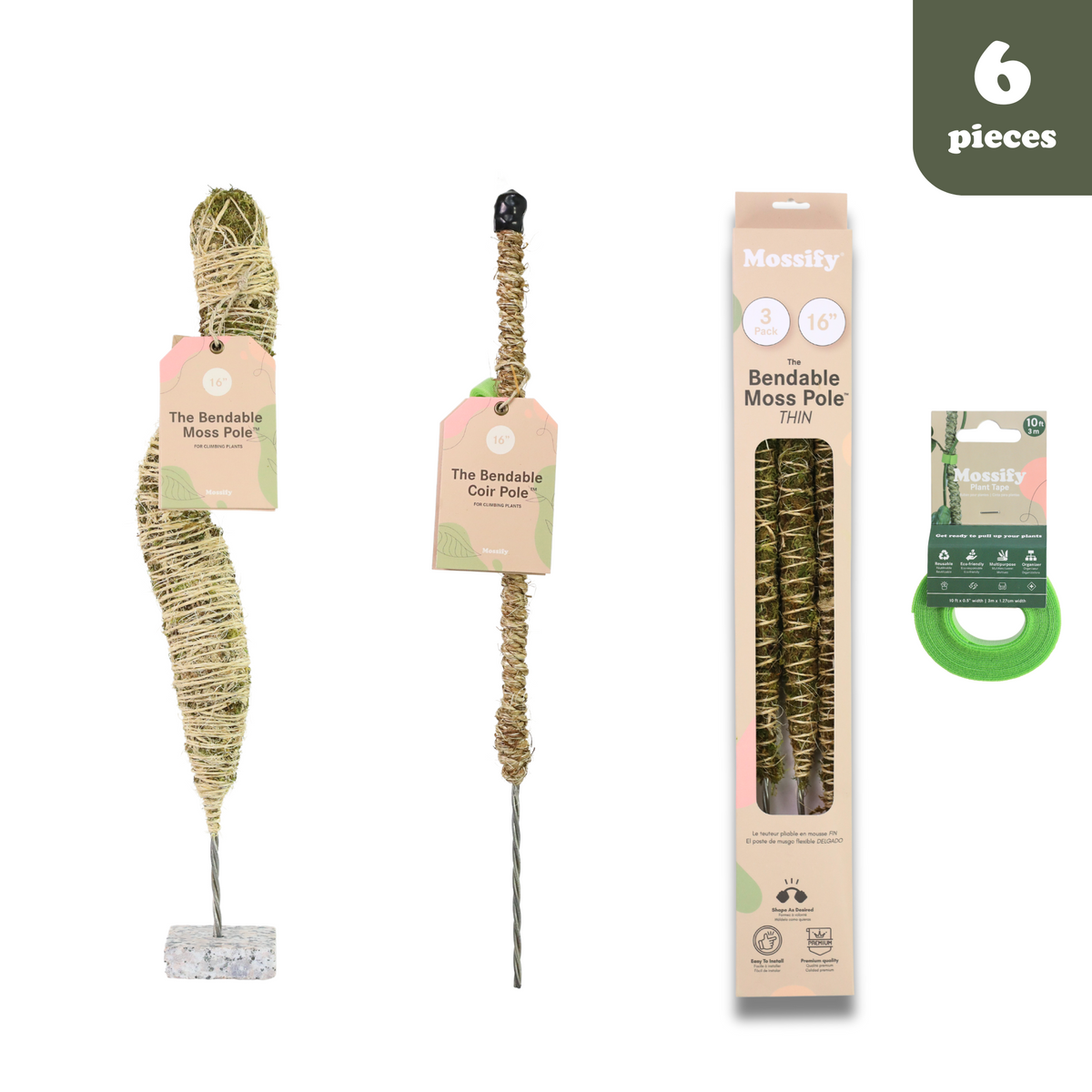 Pack ultime de tuteurs flexibles pour plantes