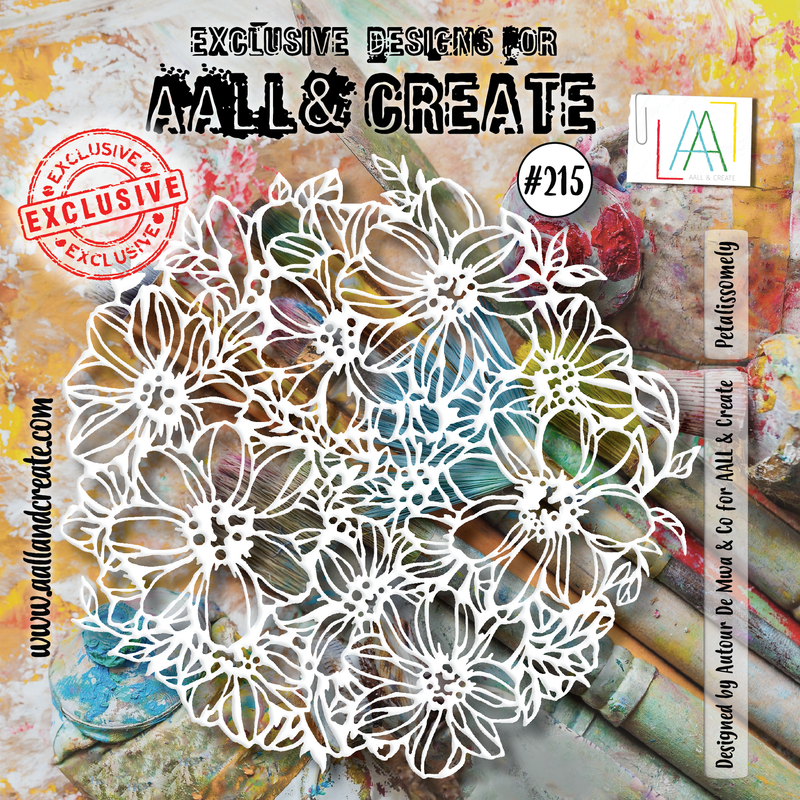 AALL and Create #215 - Pochoir 6"x6" - Pétalissement