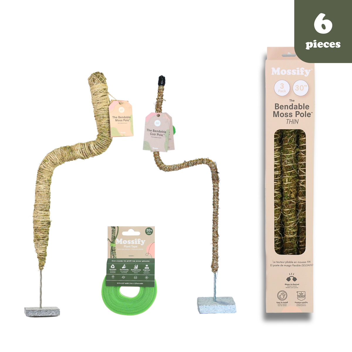 Pack ultime de tuteurs flexibles pour plantes