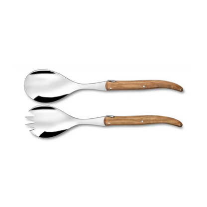 Laguiole ® Salad Server Set, Olive wood Handle