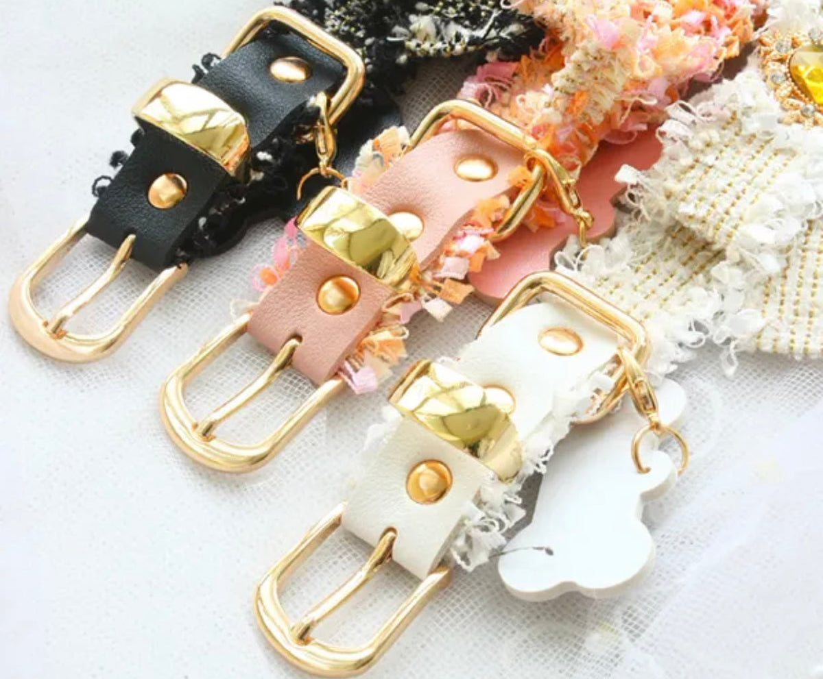 Collier pour chien en tweed fait main | Collier de luxe pour animaux de compagnie