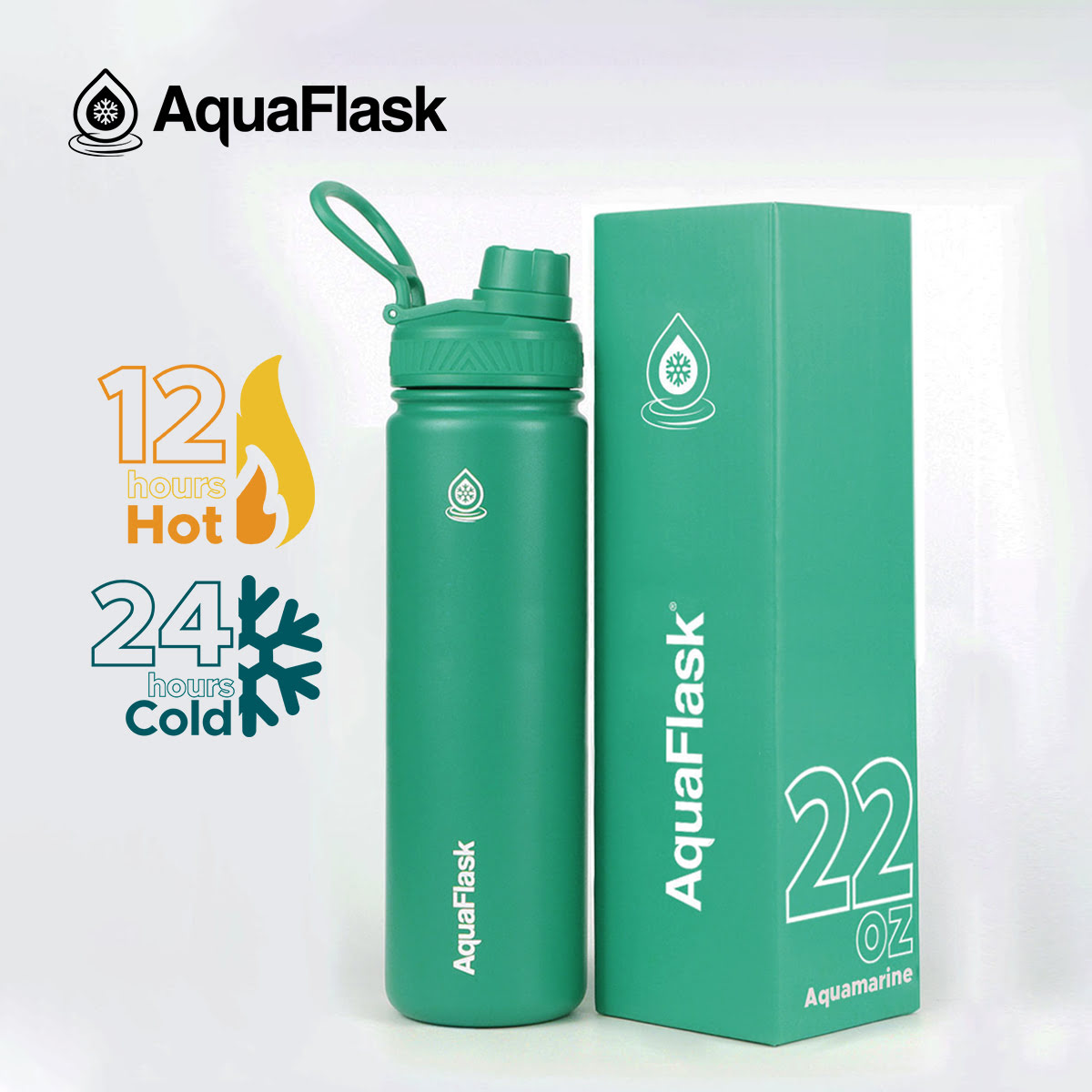 Bouteilles d'eau isothermes sous vide AquaFlask Original 650 ml (22 oz)
