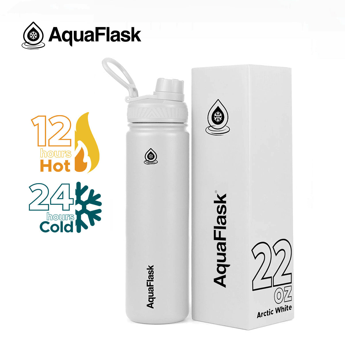 Bouteilles d'eau isothermes sous vide AquaFlask Original 650 ml (22 oz)