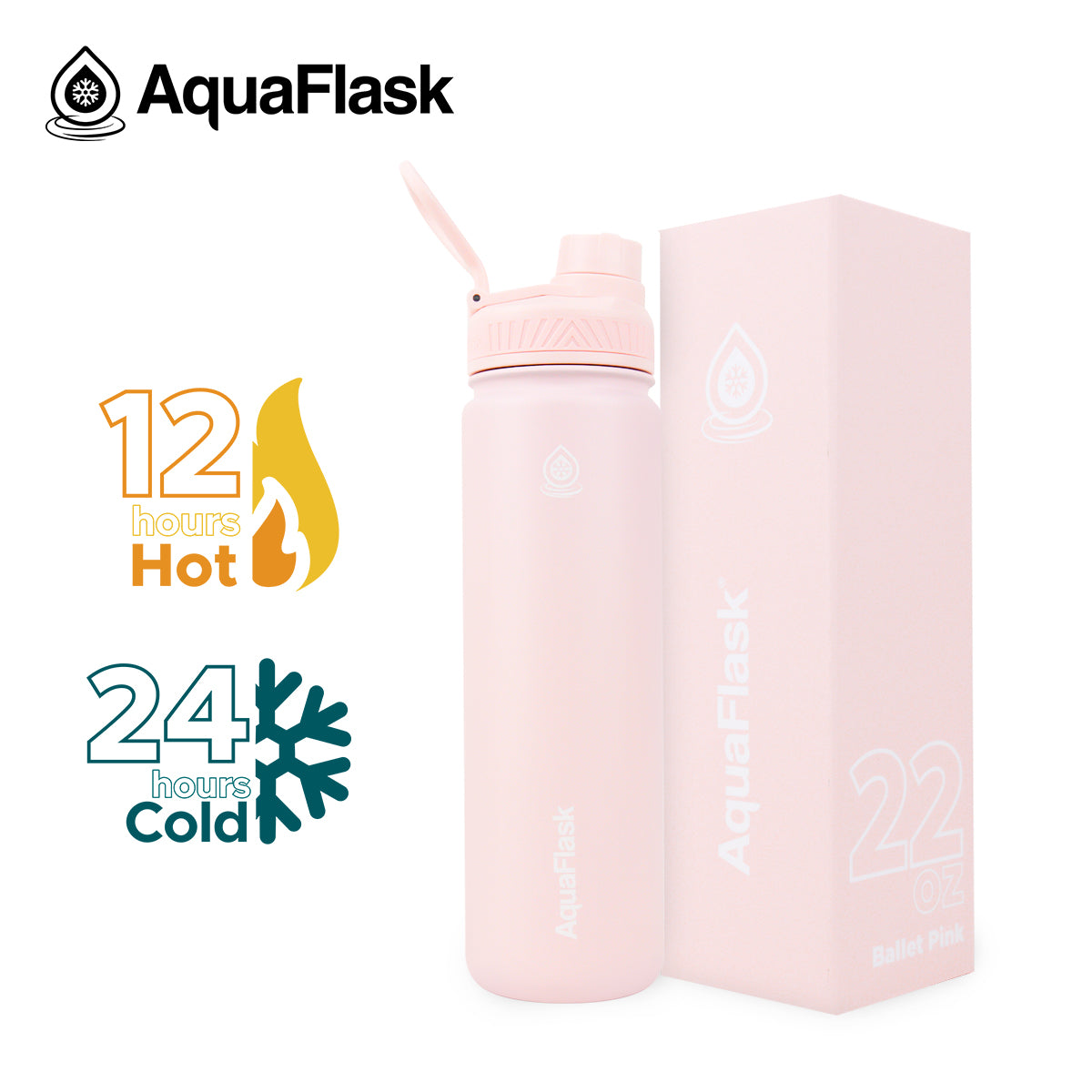 Bouteilles d'eau isothermes sous vide AquaFlask Original 650 ml (22 oz)
