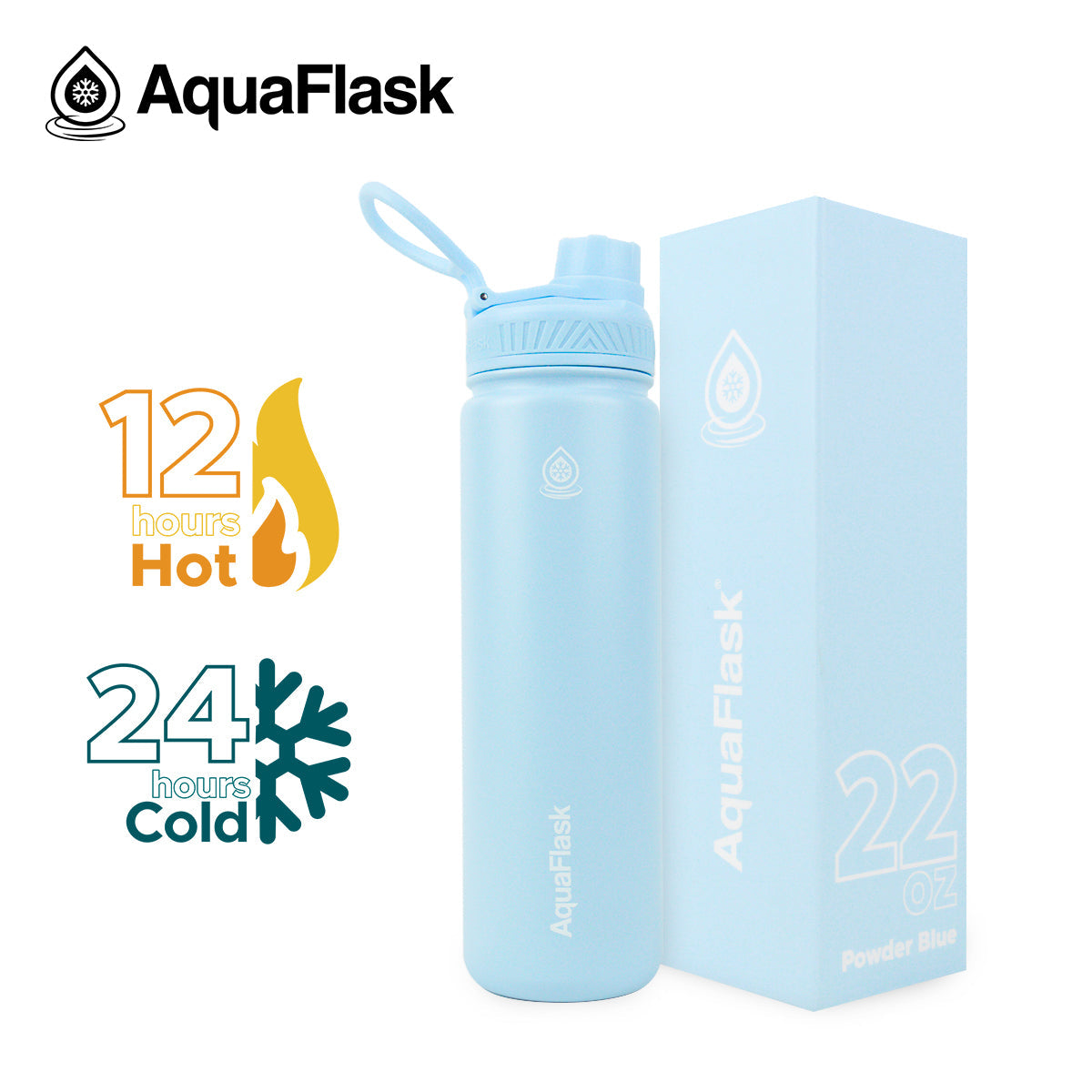 Bouteilles d'eau isothermes sous vide AquaFlask Original 650 ml (22 oz)