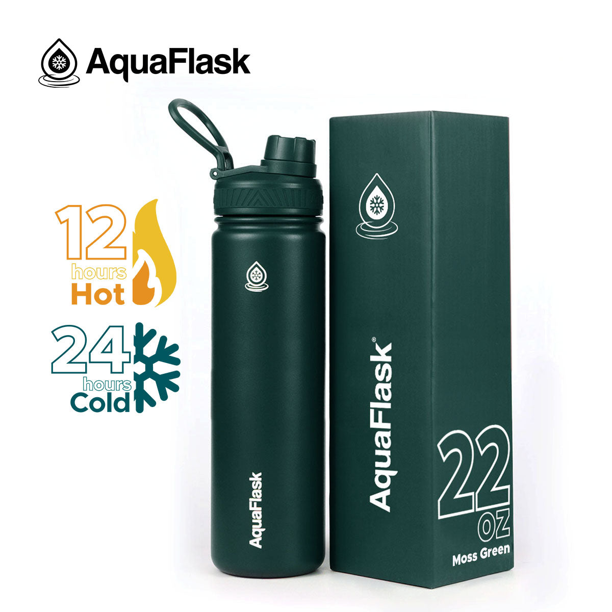 Bouteilles d'eau isothermes sous vide AquaFlask Original 650 ml (22 oz)