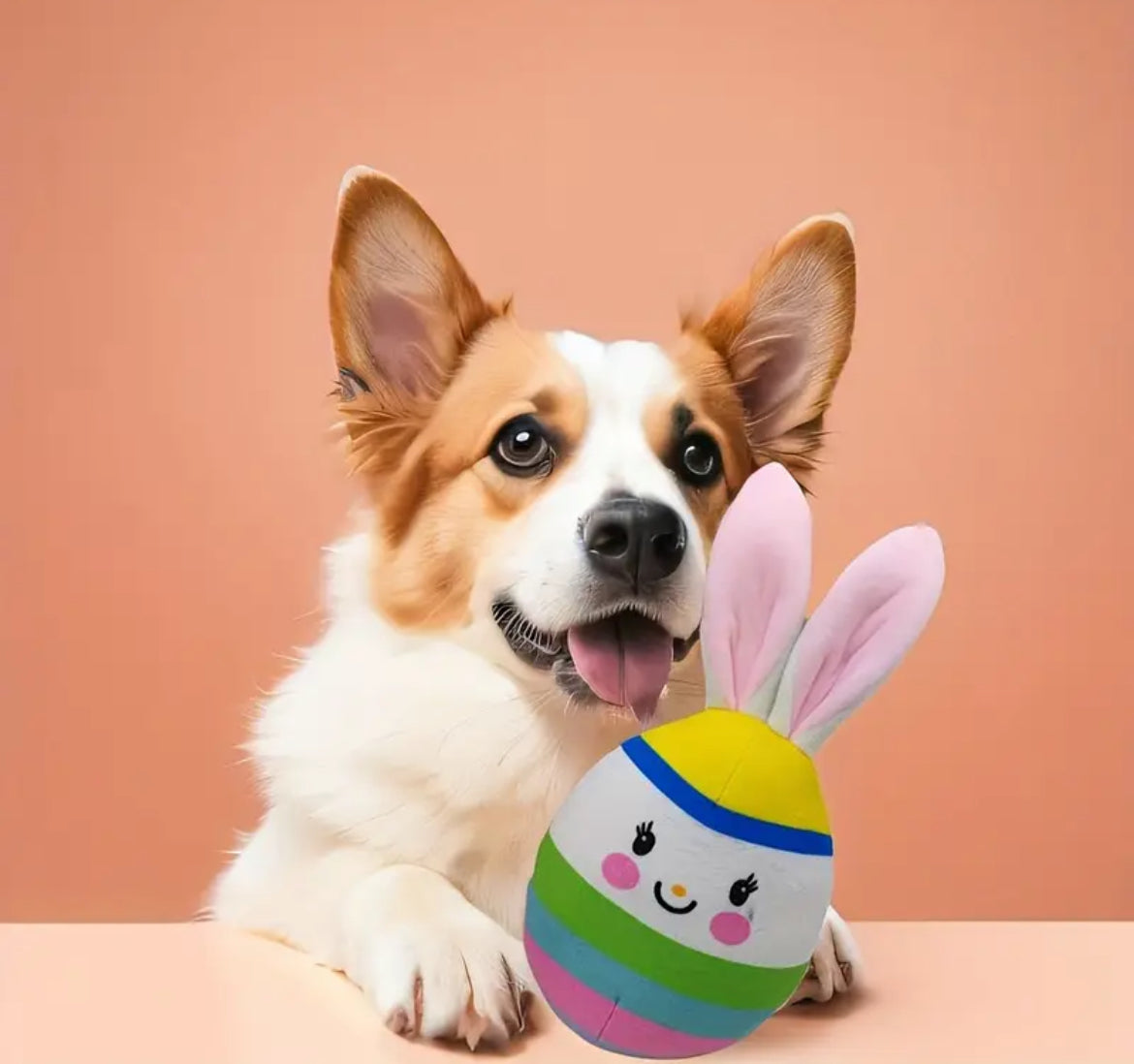 Jouet de Pâques – Jouet en peluche pour chien avec oreilles de lapin