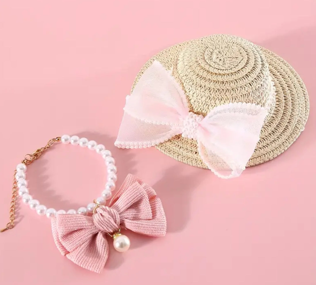 Ensemble collier et chapeau Solange