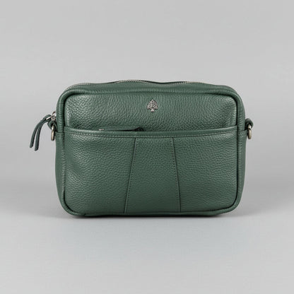 Greenwood Leather Mini Crossbody Bag. Premium Full-Grain Pebbled Leather Handbag
