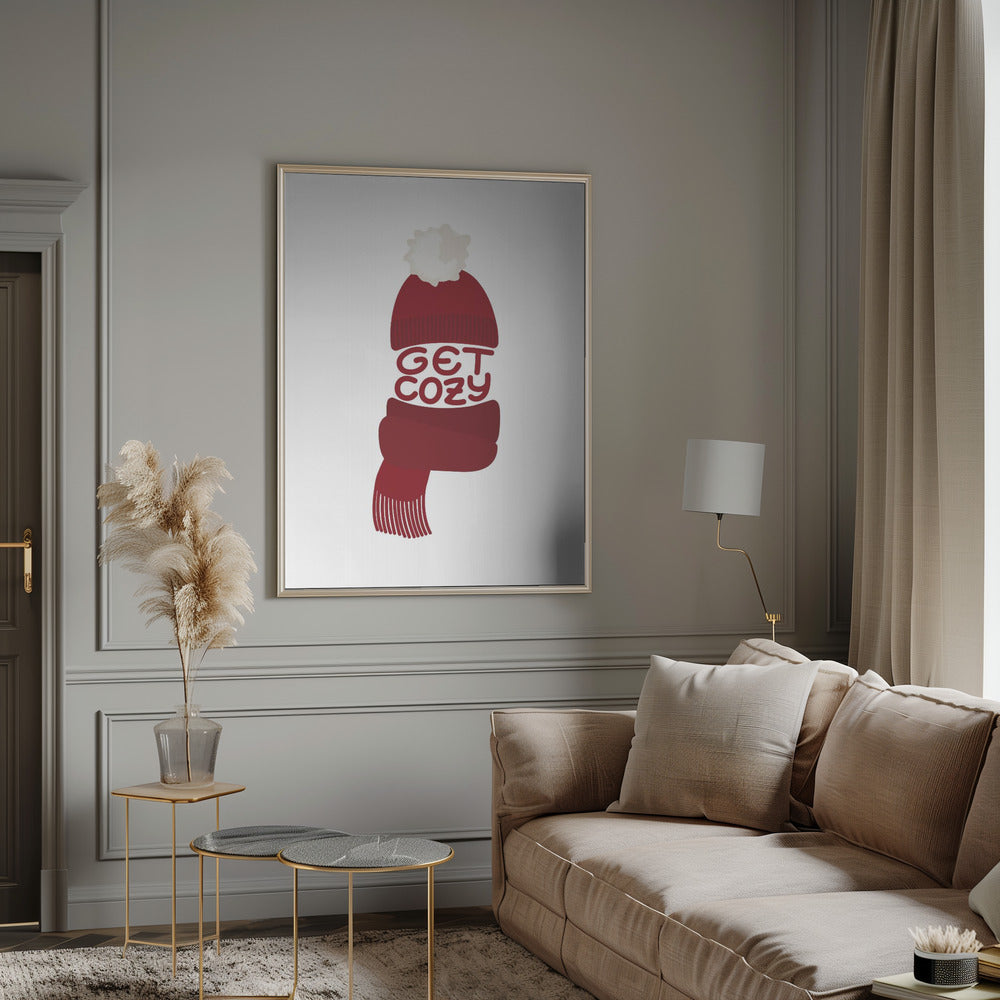Art mural Mettez-vous à l'aise (rouge)
