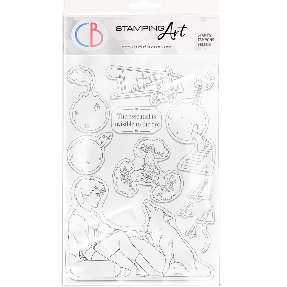 Ciao Bella Tampons transparents 6"x8" L'essentiel est invisible