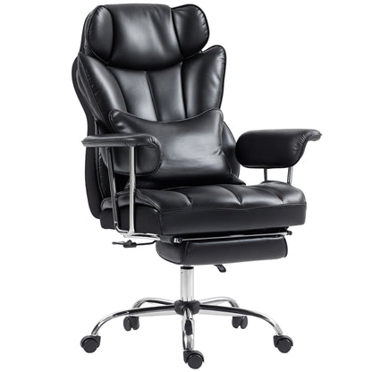 Fauteuil de bureau de direction Matteo avec 6 points de massage - Noir