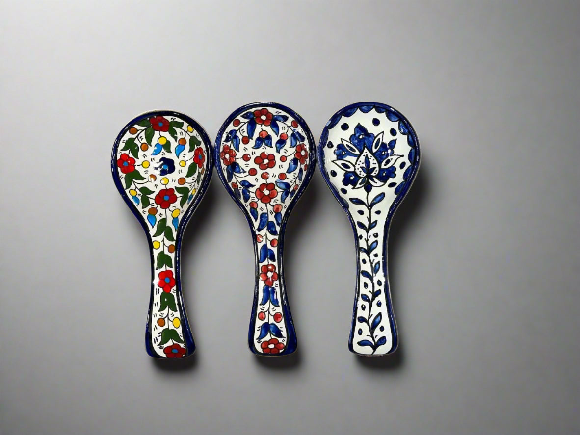 Repose-cuillère en céramique fait main – Grande taille | Plusieurs motifs