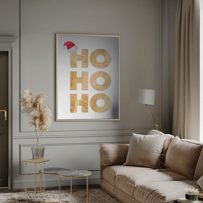 Toile murale typographie Hohoho