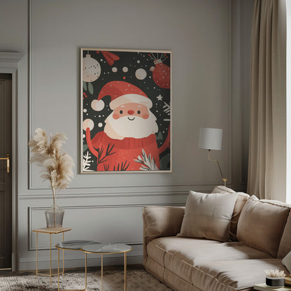 Tableau sur toile Joyeux Père Noël