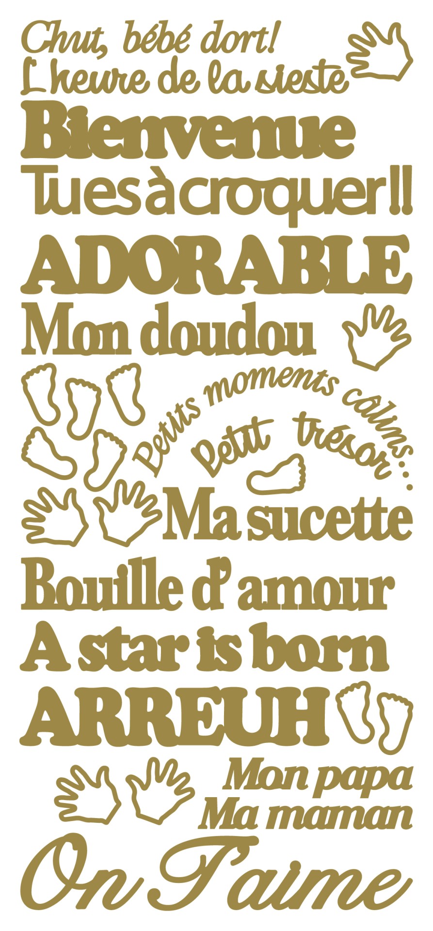 Peel Off Stickers - Chut bébé dort