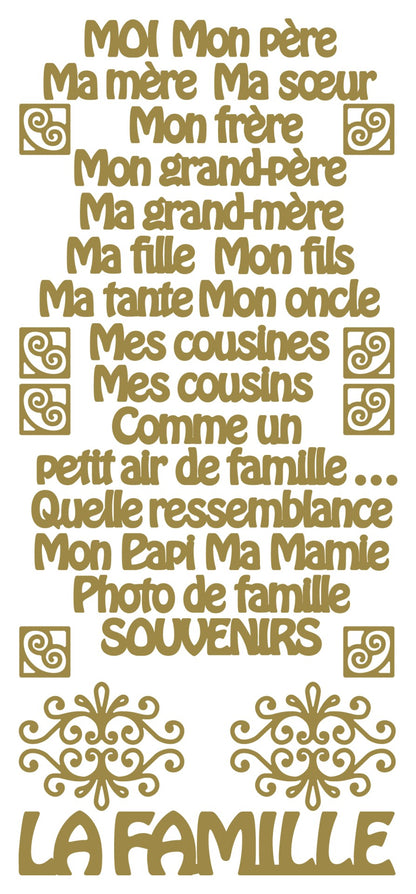 Peel Off Stickers - La Famille