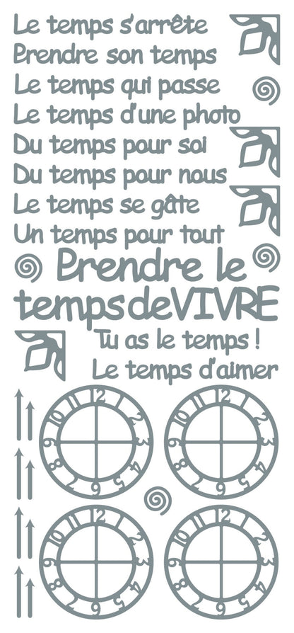 Peel Off Stickers - Le temps s'arrete