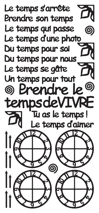 Peel Off Stickers - Le temps s'arrete