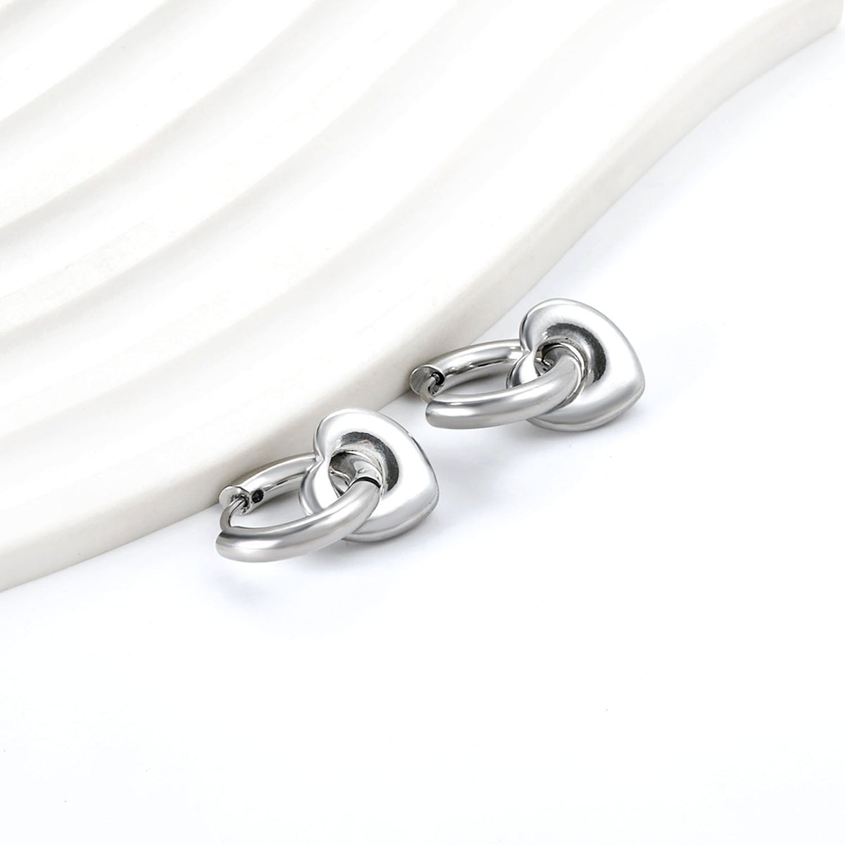 Boucles d'oreilles Charmes Cœurs Entrelacés