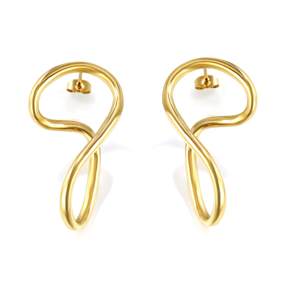 Boucles d'oreilles créoles courbées chic