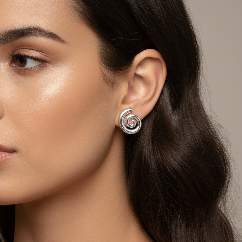 Boucles d'oreilles Rayonnement en spirale
