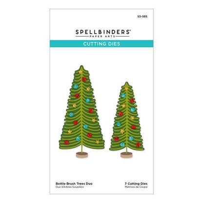 Matrices de découpe Duo d'arbres en forme de brosse de la collection Classic Christmas